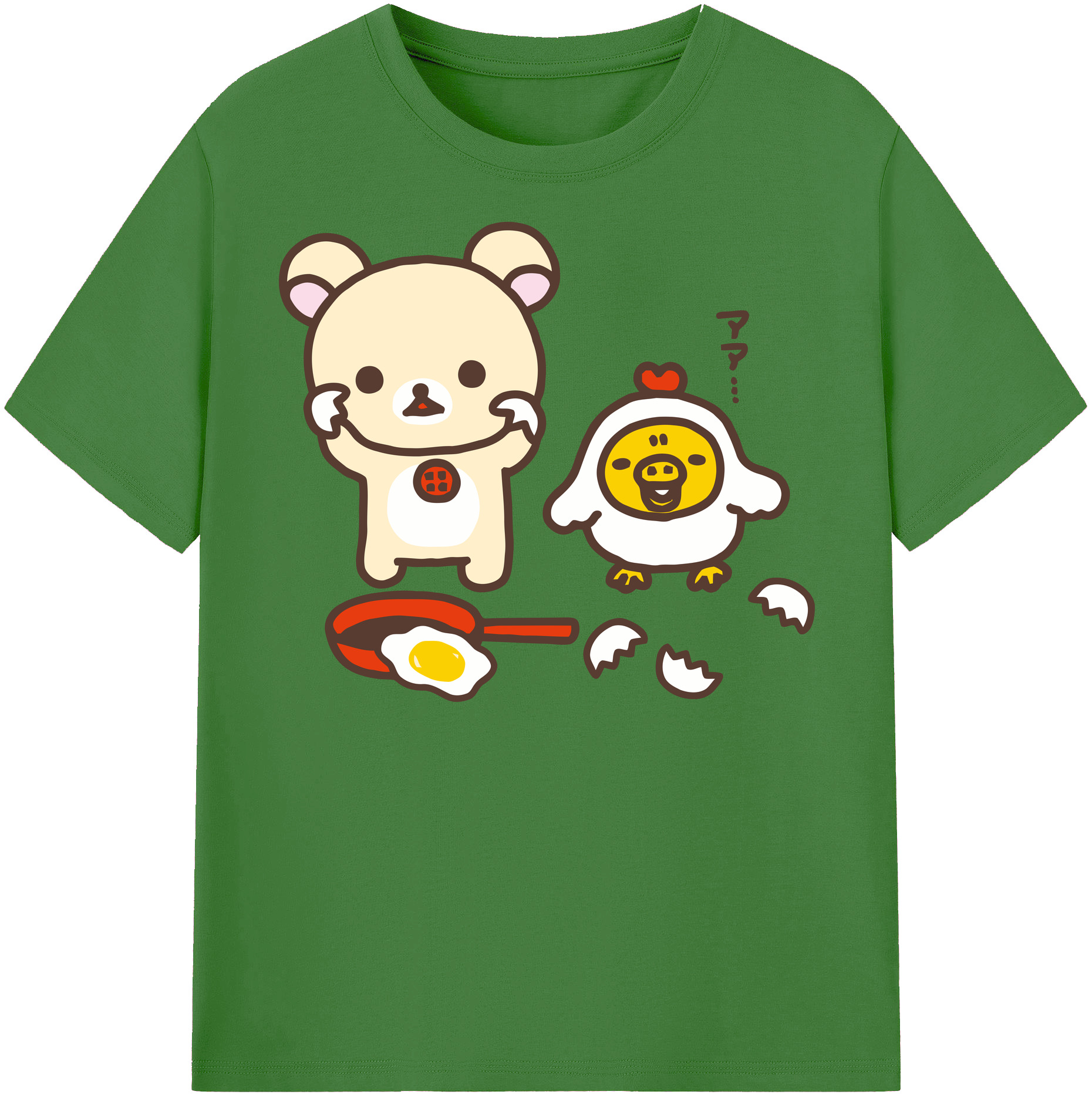 （画像用） リラックマ リラックマ キイロイトリ Rilakkuma Korilakkuma Kiiroitori レディースカジュアルプリントTシャツ（綿100％）